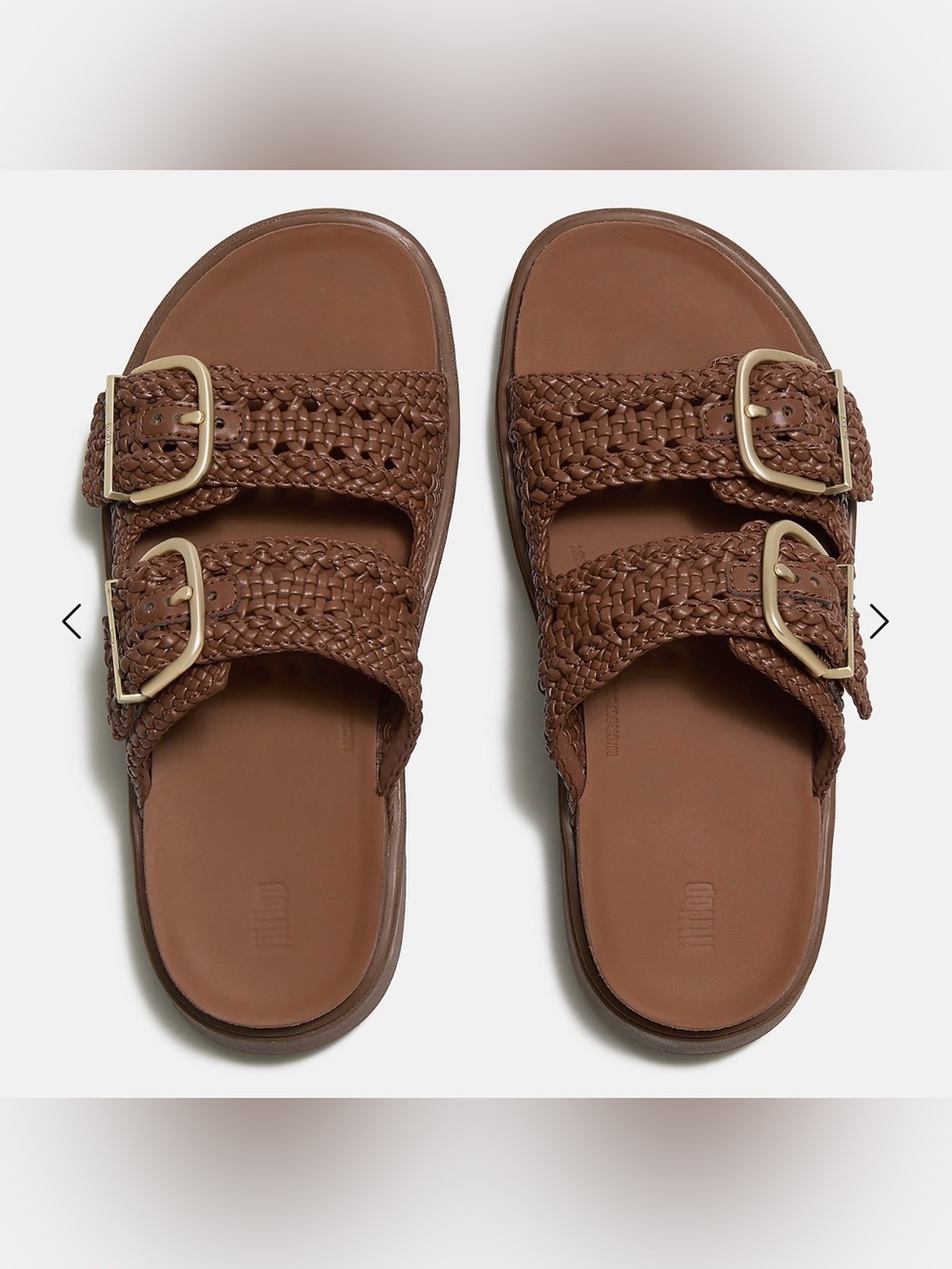 $170 Fit Flop GEN-FF Woven Two-Bar Slides Sandals Shoes Current Style